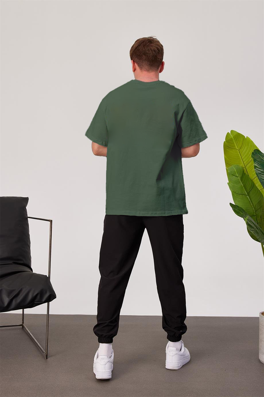 Olive Basic Oversize T-Shirt