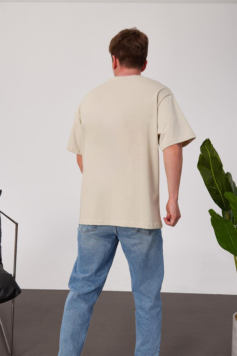 Beige -Aladdin Love- Printed Oversize T-Shirt