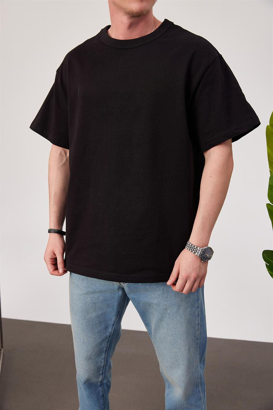 Black Basic Oversize T-Shirt