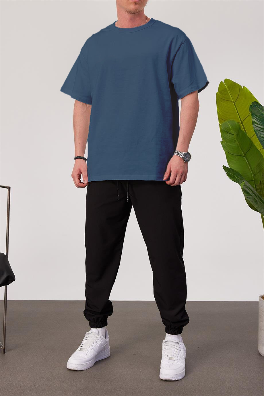 Petrol Basic Oversize T-Shirt