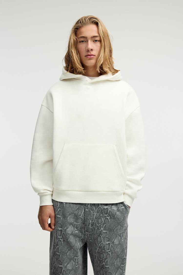 White -Dont mess with me- Printed Oversize Hoodie