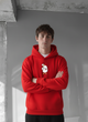 Red -Silly Goose- Printed Oversize Hoodie