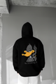 Black -No Smoking- Printed Oversize Hoodie
