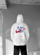 White- Hubb X Is All We Need- Printed Oversize Hoodie