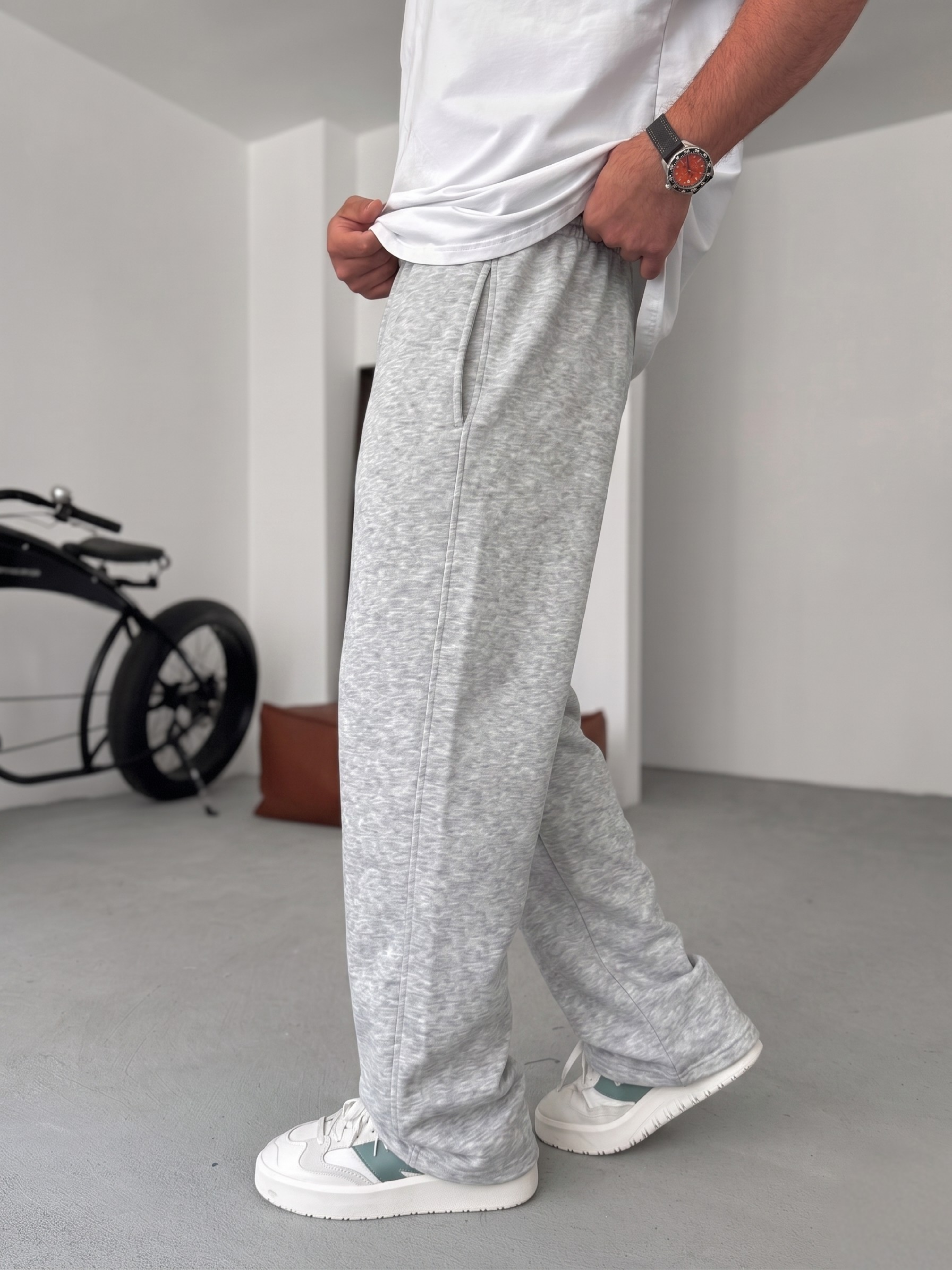 Premium Ash Gray Summer Sweatpants