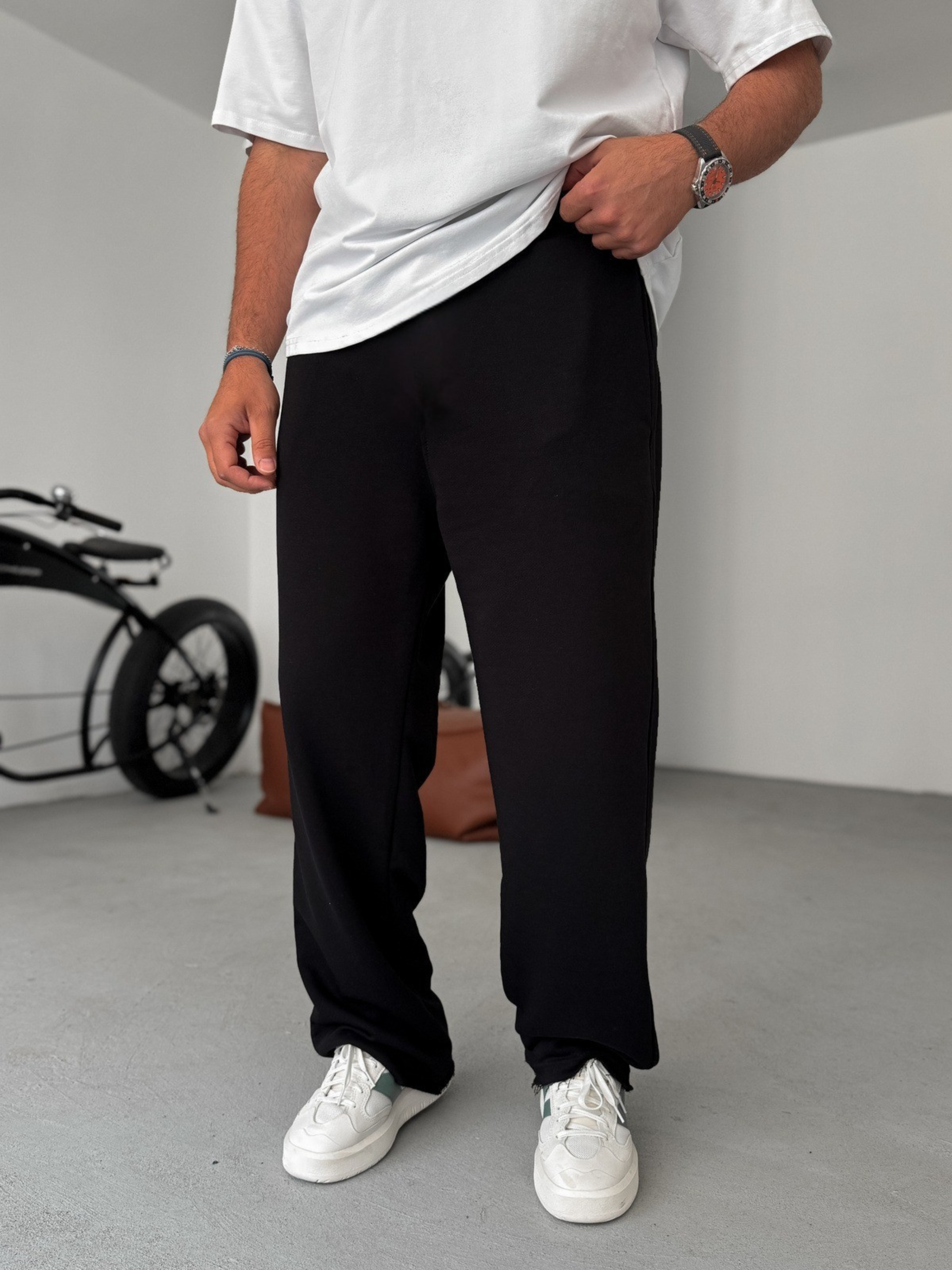 Premium Black Summer Sweatpants