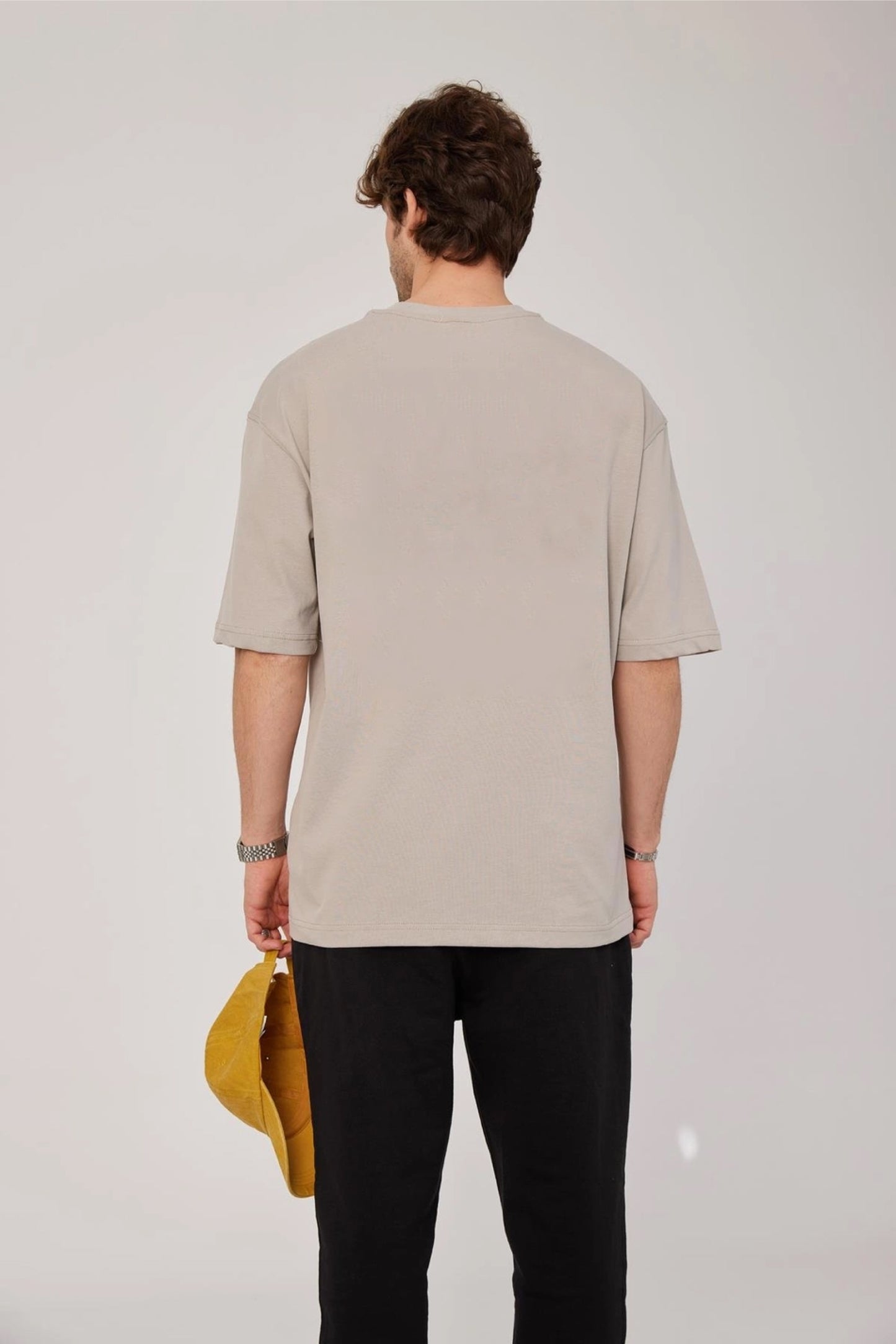 Beige Basic Oversize T-Shirt