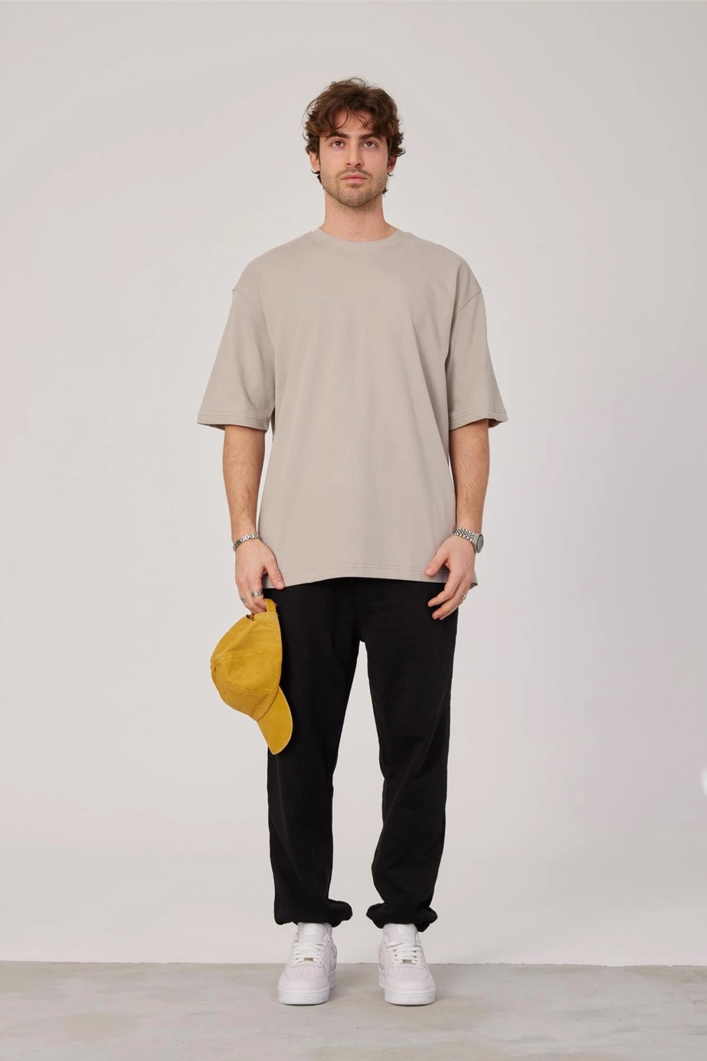 Beige Basic Oversize T-Shirt