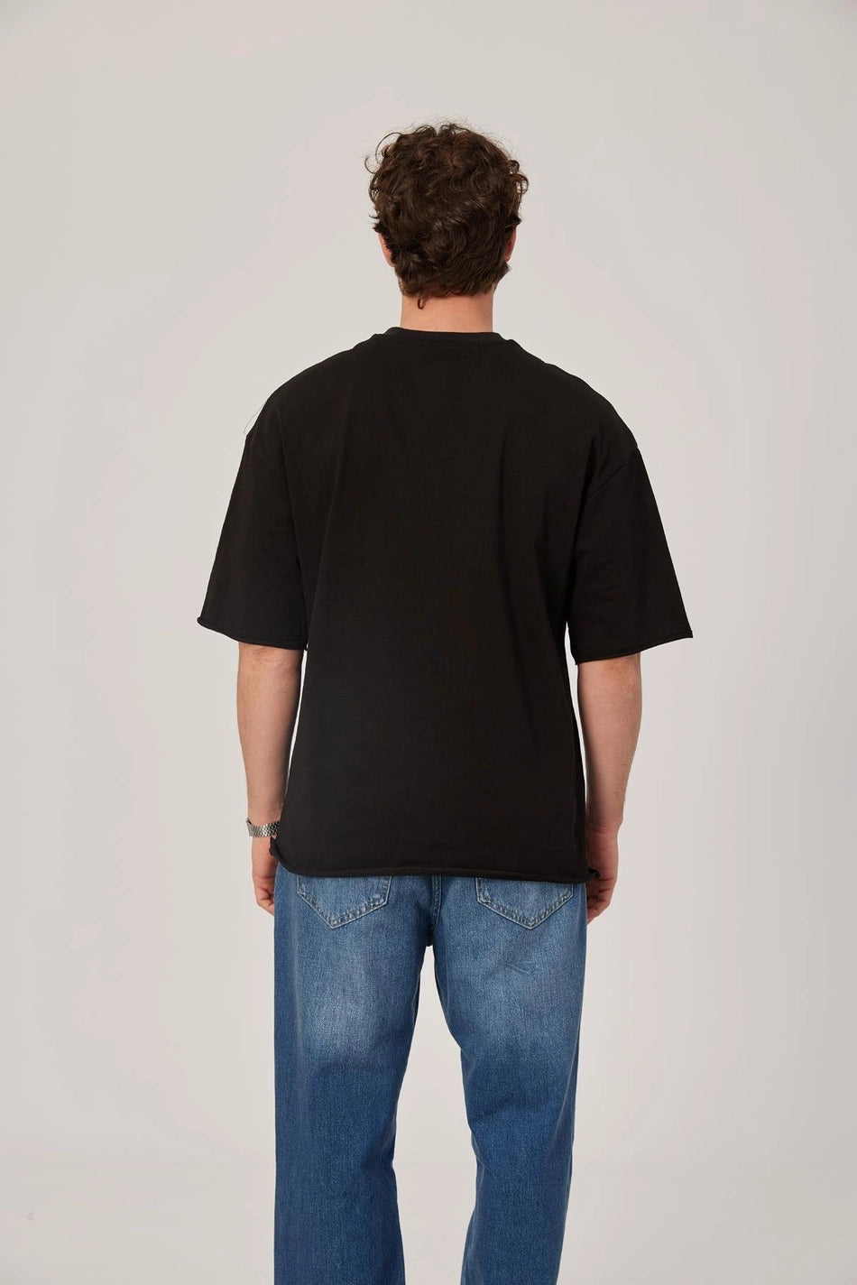 Black -my rules- Printed Oversize T-Shirt