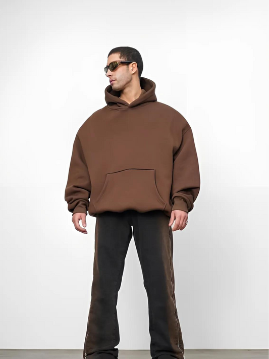 Brown Basic Oversize Hoodie