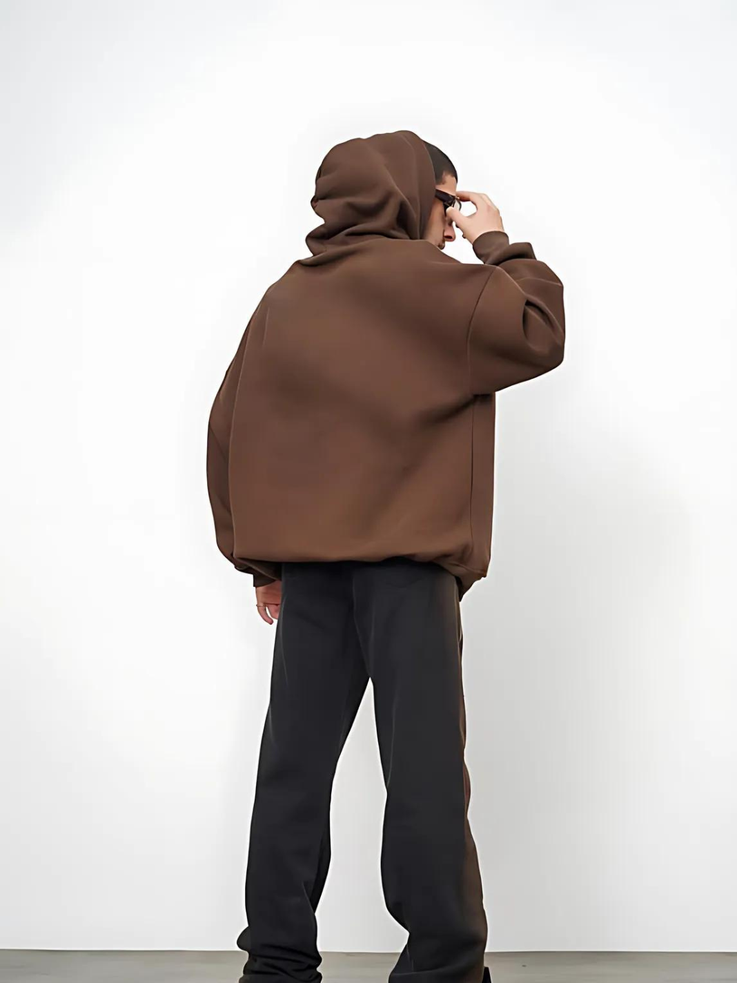 Brown Basic Oversize Hoodie