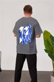 Smoked -Burn- Printed Oversize T-Shirt