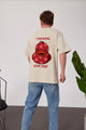 Beige -Duck Love- Printed Oversize T-Shirt
