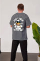 Smoked -Delinquent- Printed Oversize T-Shirt