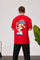 Red -Tune Squad- Printed Oversize T-Shirt
