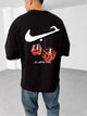 Premium Black -Hubb X Dice- Printed Oversize T-Shirt