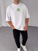 Premium White -LA California- Printed Oversize T-Shirt