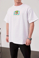 White -LA California- Printed Oversize T-Shirt