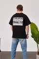 Black -Machinest- Printed Oversize T-Shirt