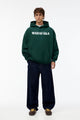 Dark green -Madafaka- Printed Oversize Hoodie