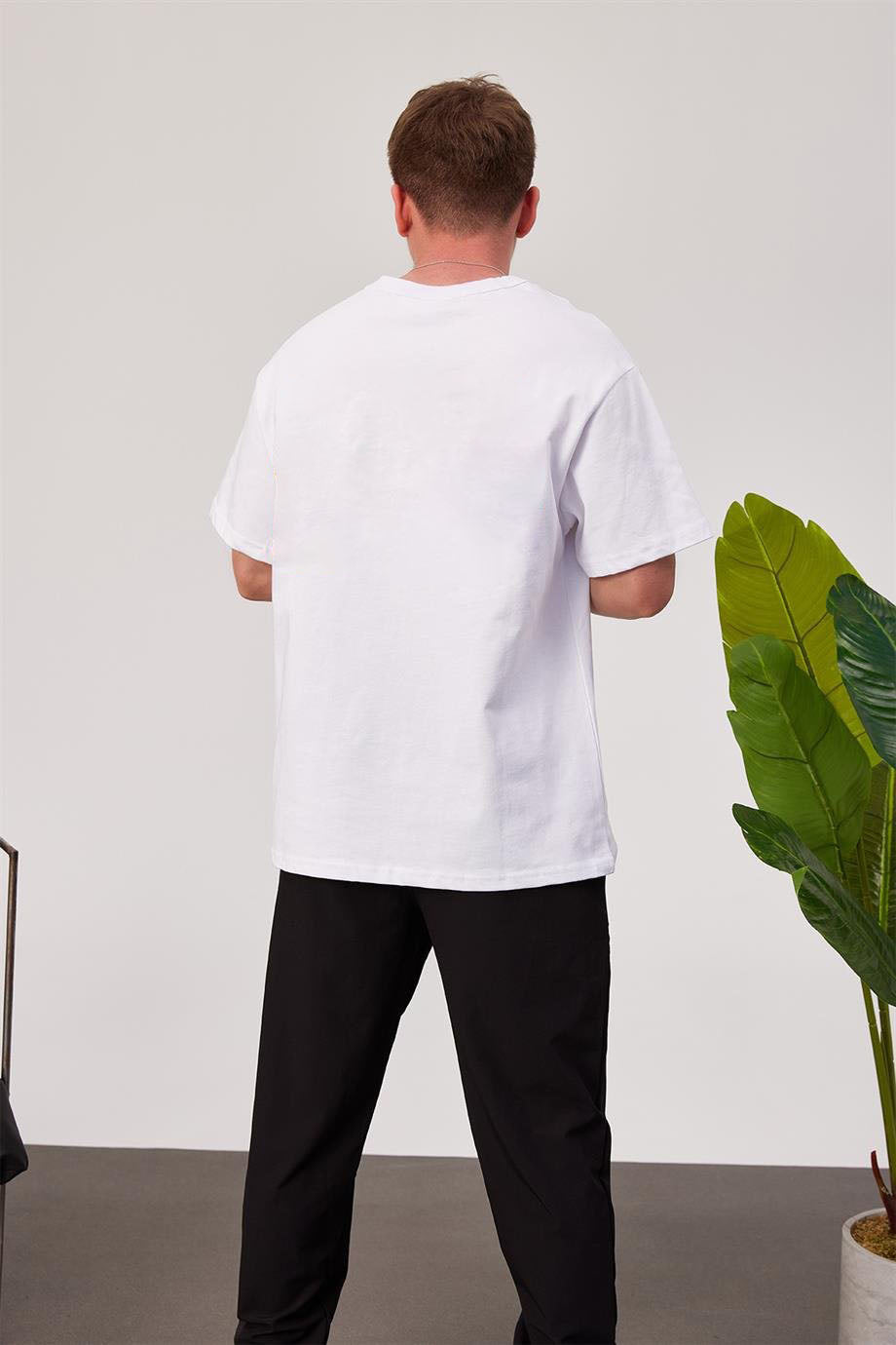 White -Aladdin Love- Printed Oversize T-Shirt