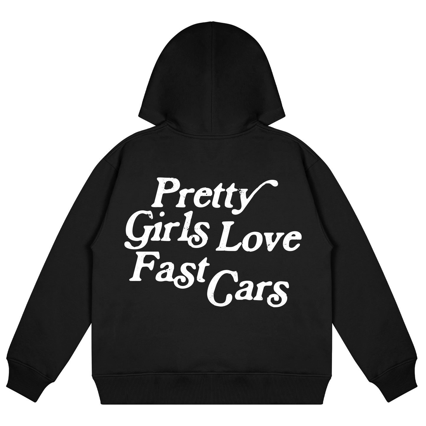 Black -Car lovers- Printed Oversize Hoodie