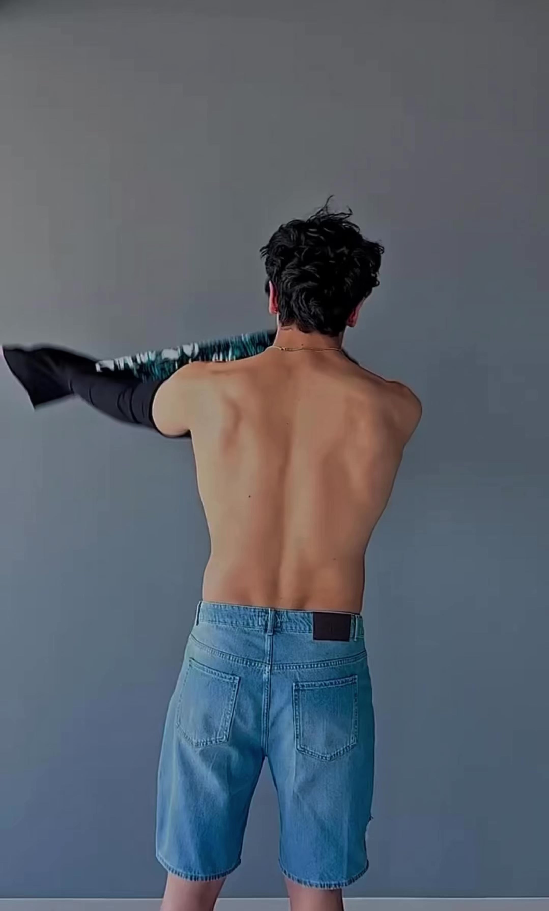 Black - Blue Carpet Pattern- Printed Oversize T-Shirt