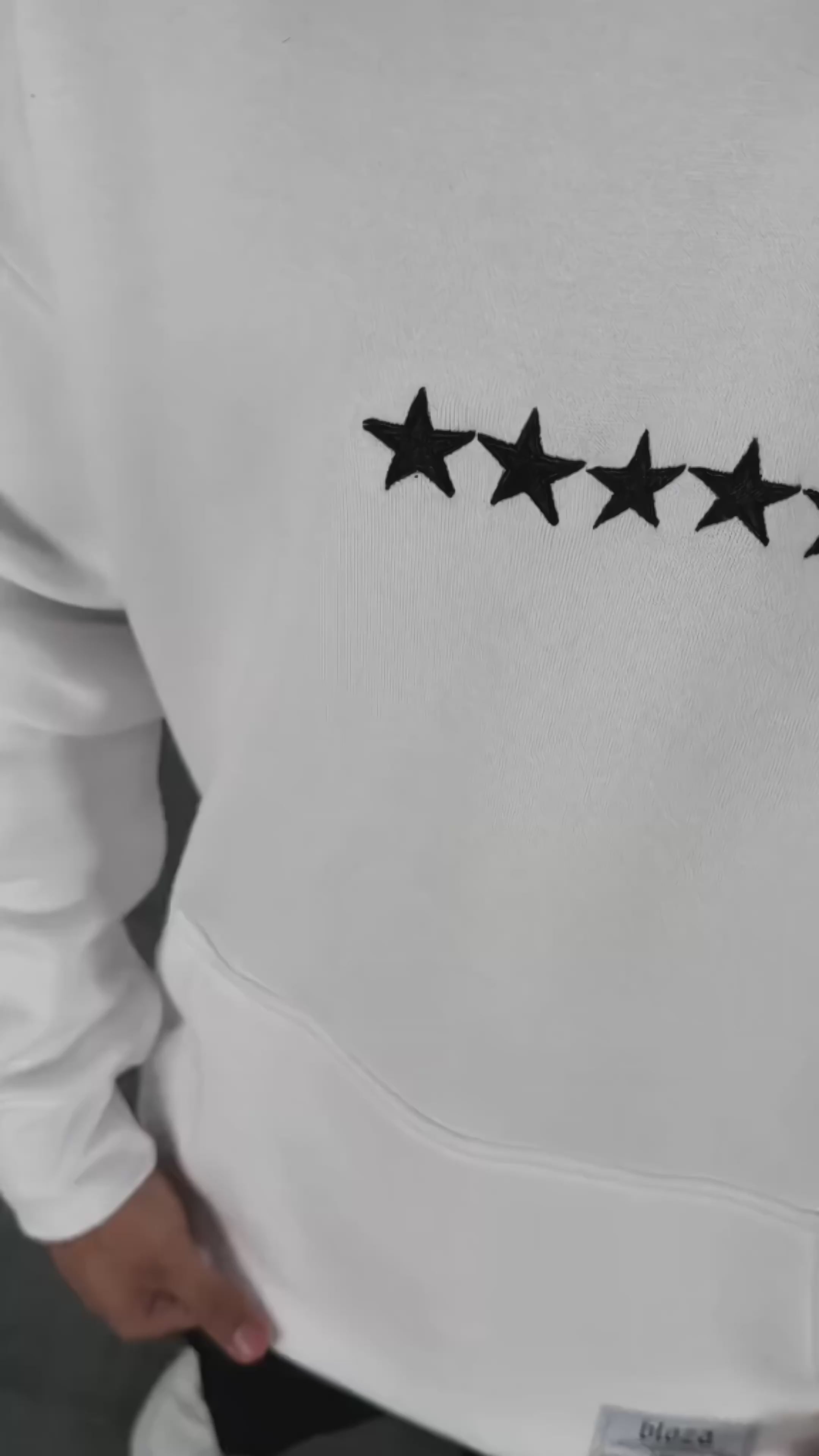 White -wanted- Printed Oversize Hoodie