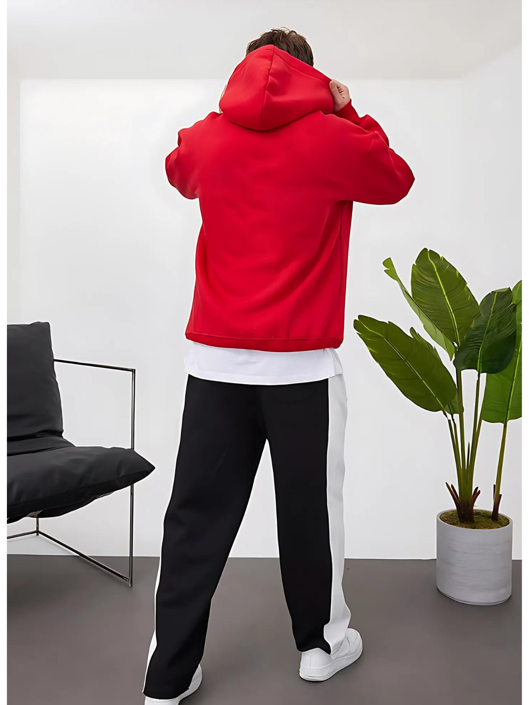 Red -aladdin wish- Printed Oversize Hoodie