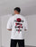 Premium White -Rose- Printed Oversize T-Shirt