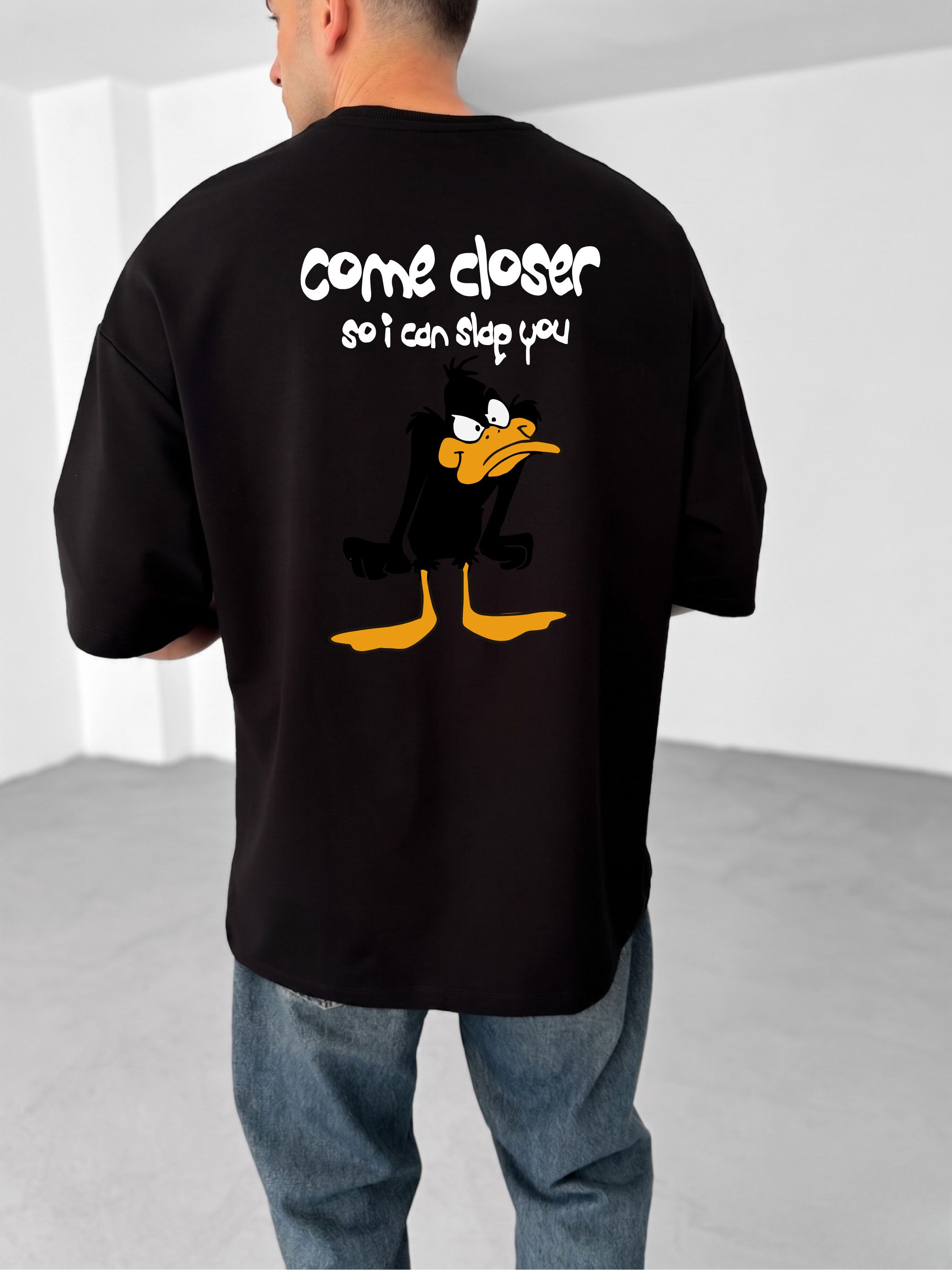 Premium Black -Slap- Printed Oversize T-Shirt