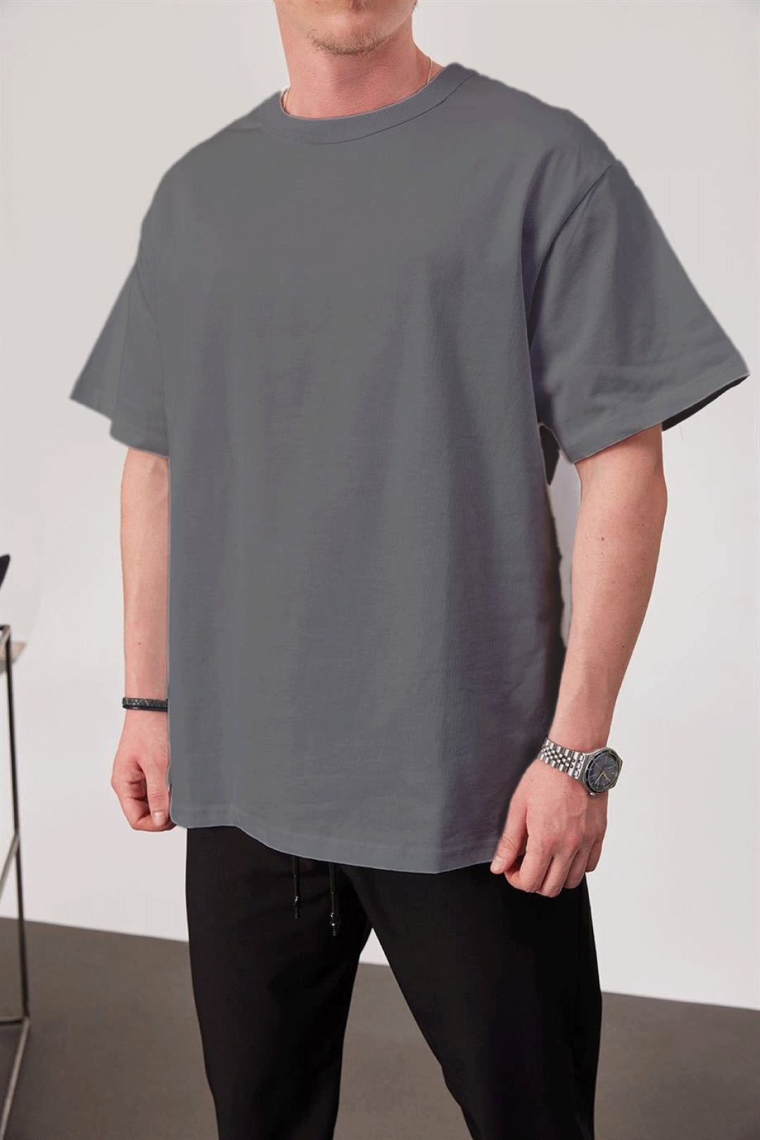 Smoked Basic Oversize T-Shirt