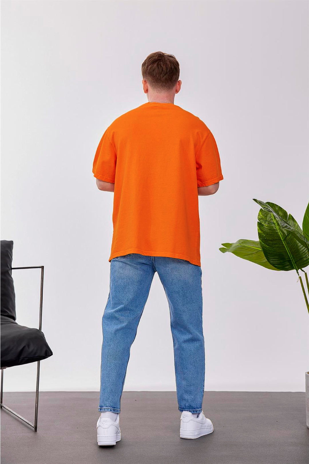 Orange Basic Oversize T-Shirt