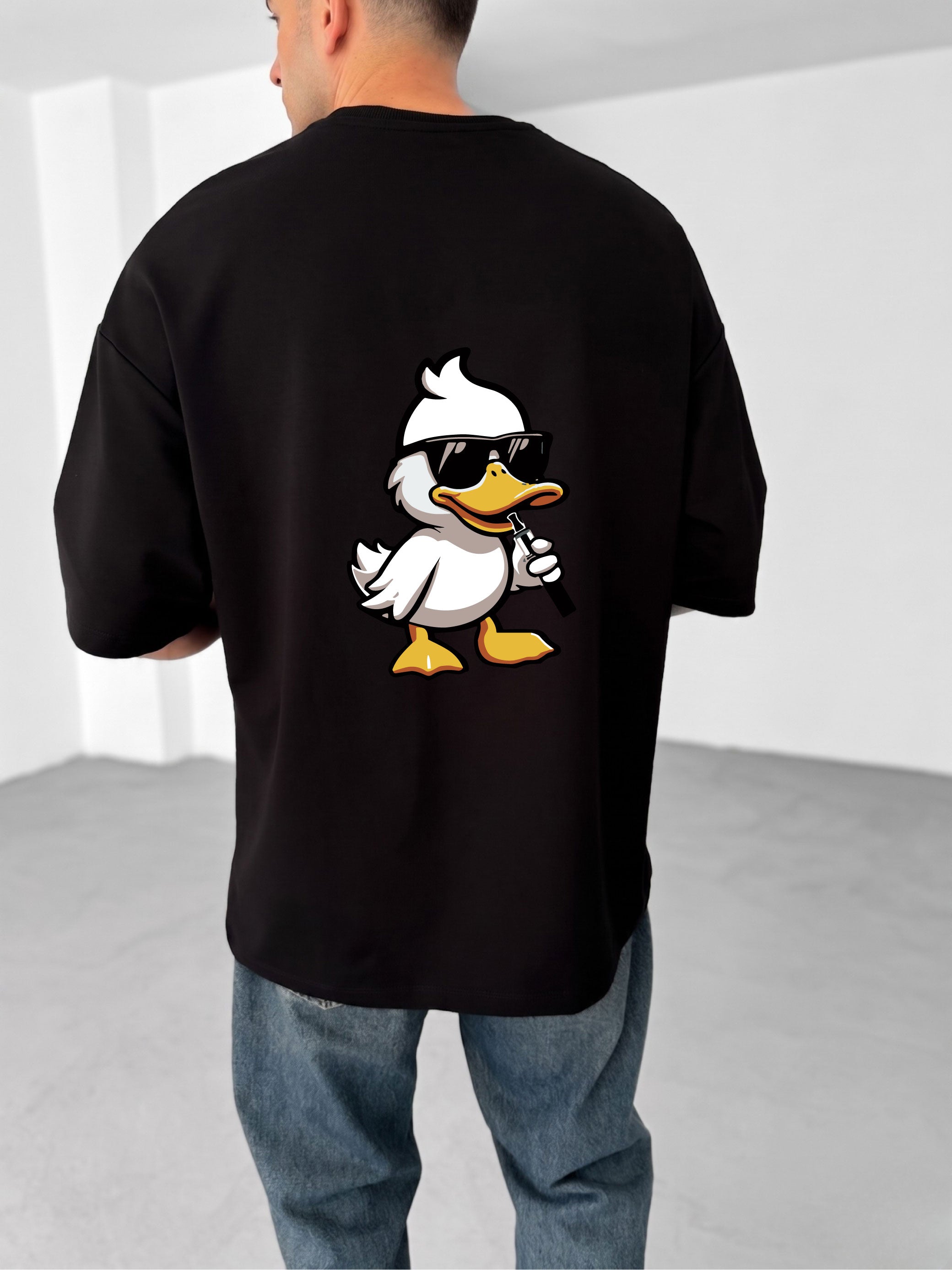 Premium Black -Vaper- Printed Oversize T-Shirt