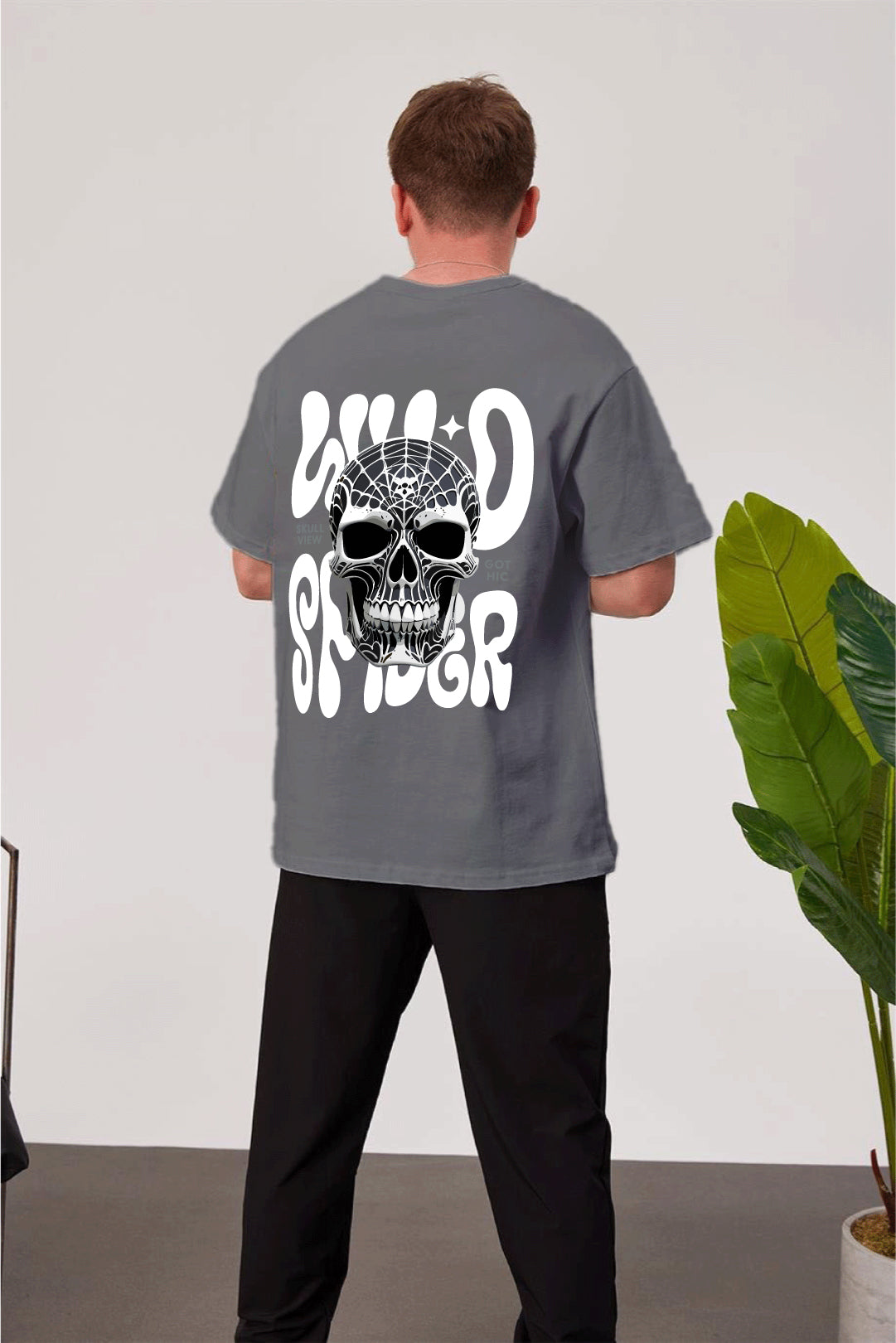 Smoked  -Wild Spider- Printed Oversize T-Shirt